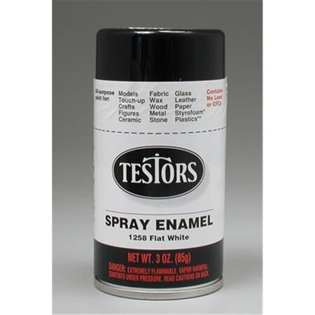 Testors 3 oz Spray Flat White Testors TES1258T